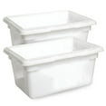 thumbnail image 1 of Rubbermaid Commercial Products Food Storage Tote Box, Freezer Safe, 5 Gal, White, 2 Pack, 1 of 5