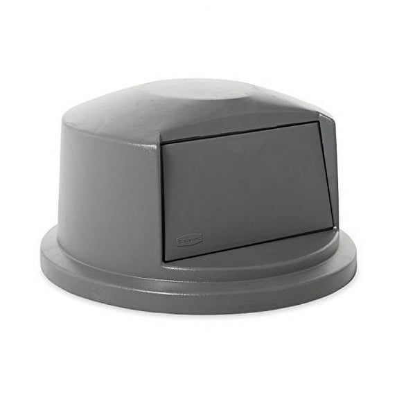Rubbermaid Commercial Heavy-Duty BRUTE Dome Swing Top Door Lid for 32 Gallon Waste/Utility Containers, Plastic, Gray (FG263788GRAY)