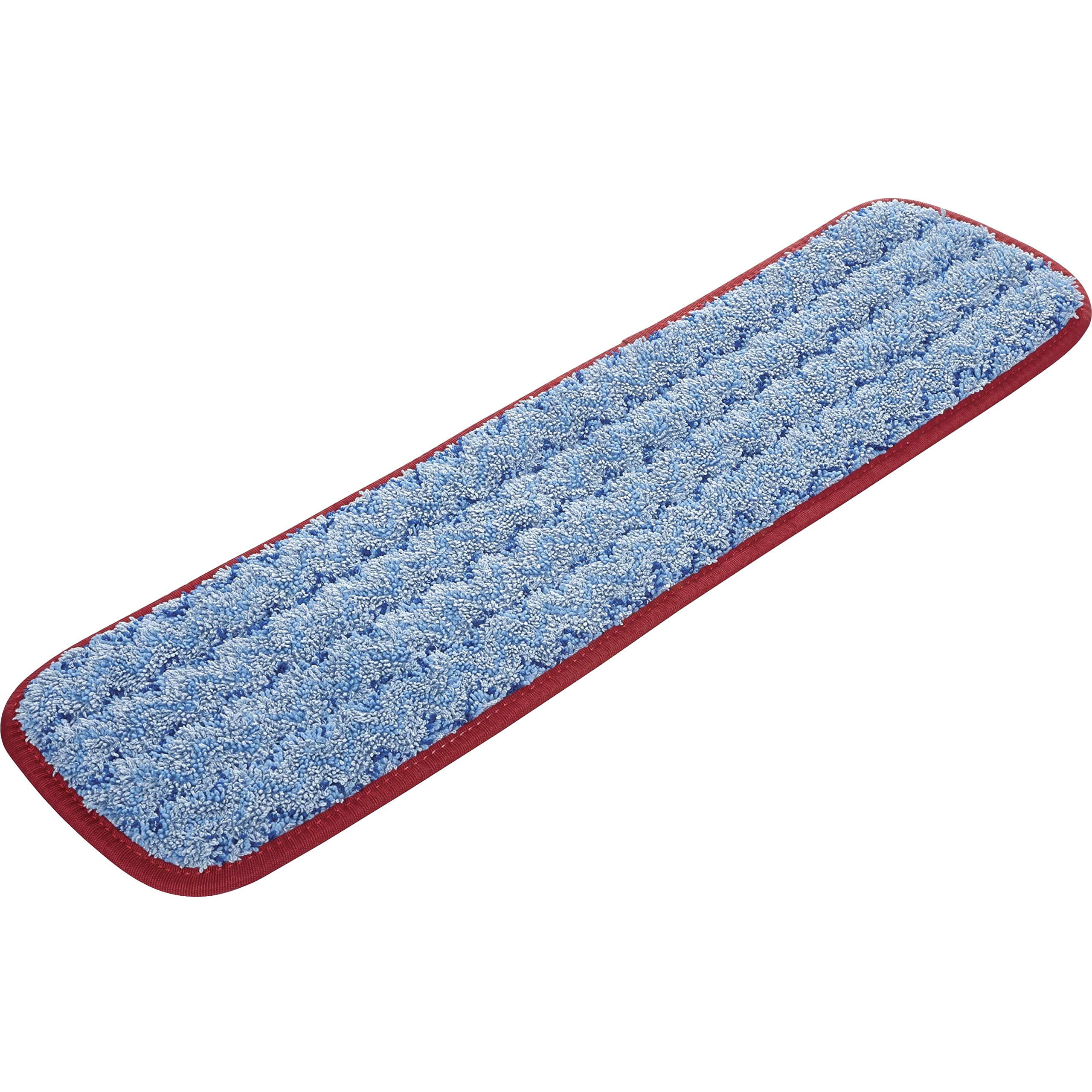 Red and Blue Microfiber Damp Mopping Pad, 18.5 x 5.5 Inches