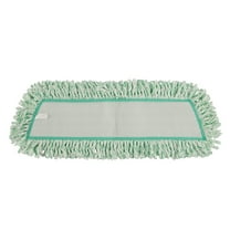 Rubbermaid Commercial Products 18" Microfiber Dust Mopping Pad with Fringe, Green