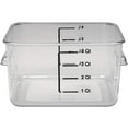 thumbnail image 1 of Rubbermaid Commercial Products Plastic Space Saving Square Food Storage Container for Kitchen/Sous Vide/Food Prep, 4 Quart, Clear FG630400CLR, 1 of 7