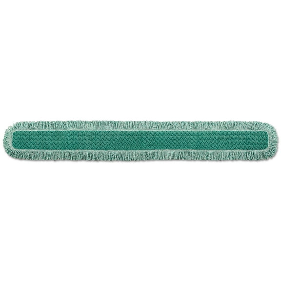 Rubbermaid Commercial Products Q460GRE 60 in. Microfiber Dry Dusting Mop Heads With Fringe - Green