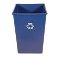 thumbnail image 1 of Rubbermaid Commercial Products RCP 3958-73 BLU 35 Gallon Square Recycle Receptacle - Blue, 1 of 1