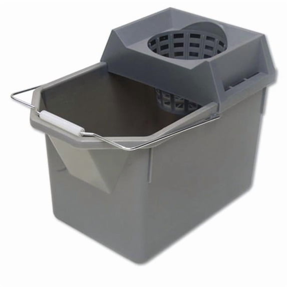 Rubbermaid Commercial Products RCP 6194 STL Pail & Mop Strain Combo 15 Qt 17X10.5X12 Steel