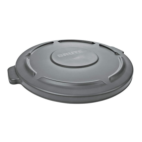 Rubbermaid Commercial Products - Rubbermaid Commercial - Round Brute Lid For 32-Gallon Waste Containers, 22 1/4" Diameter, Gray - Sold As 1 Each - Durable plastic. - Molded handles. -