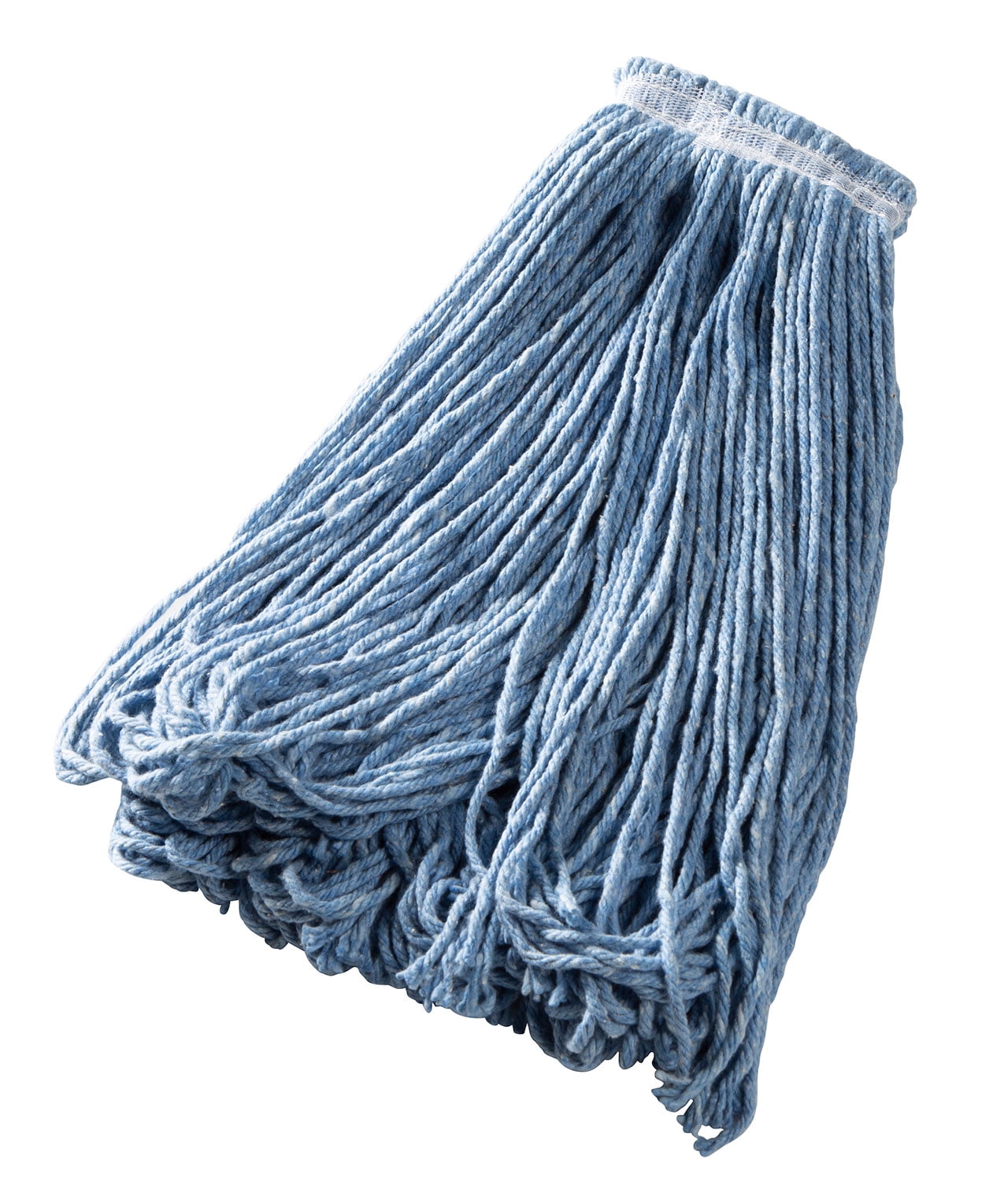 Rubbermaid Commercial Products Universal Large 24 OZ Blend Wet Mop, Universal Headband, Blue, for General Purpose Cleaning of Hard Floors Including Hardwood/Vinyl Tile/Smooth Concrete (FGE23800BL00)