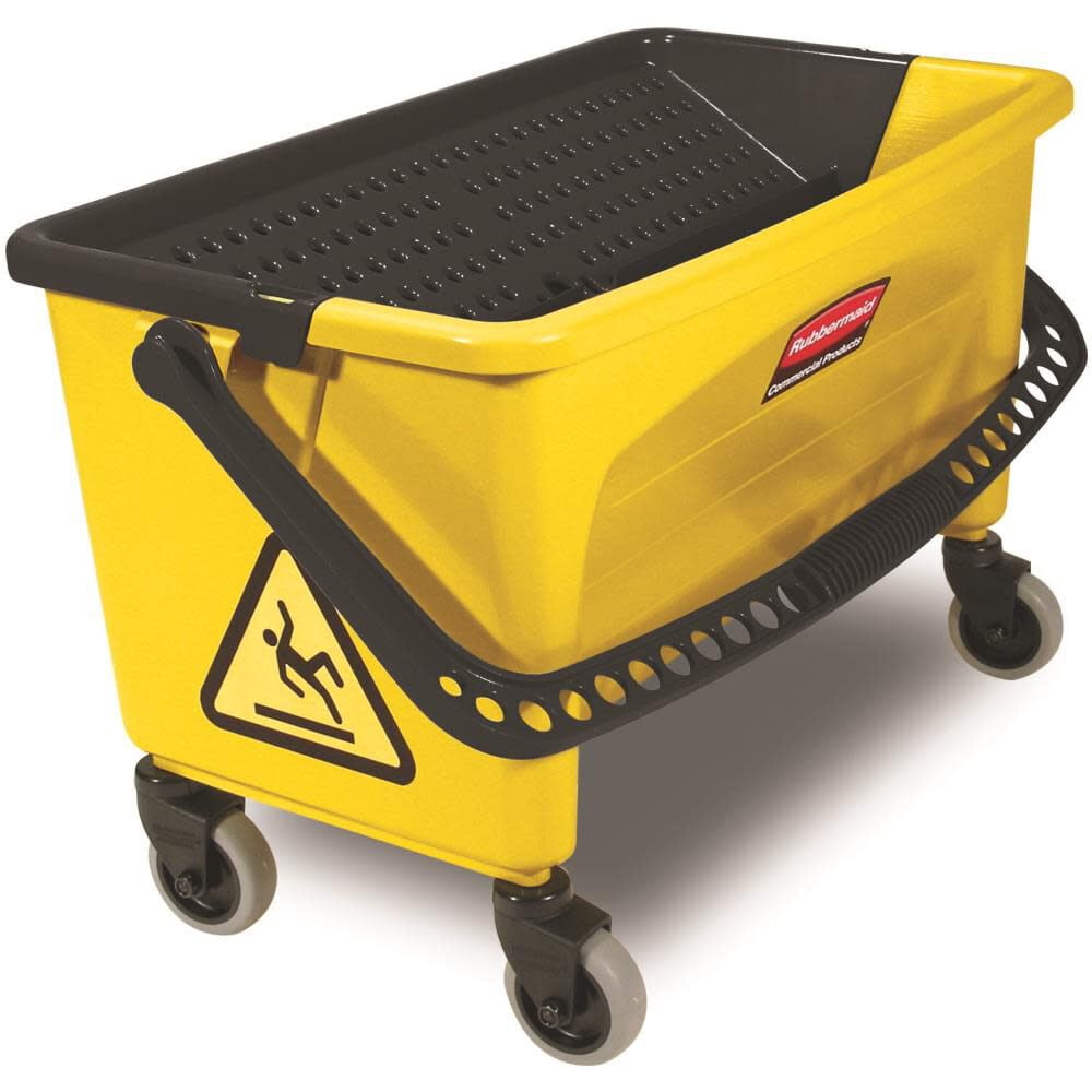 Rubbermaid Commercial HYGEN HYGEN Press Wring Bucket for Microfiber Flat Mops, Yellow