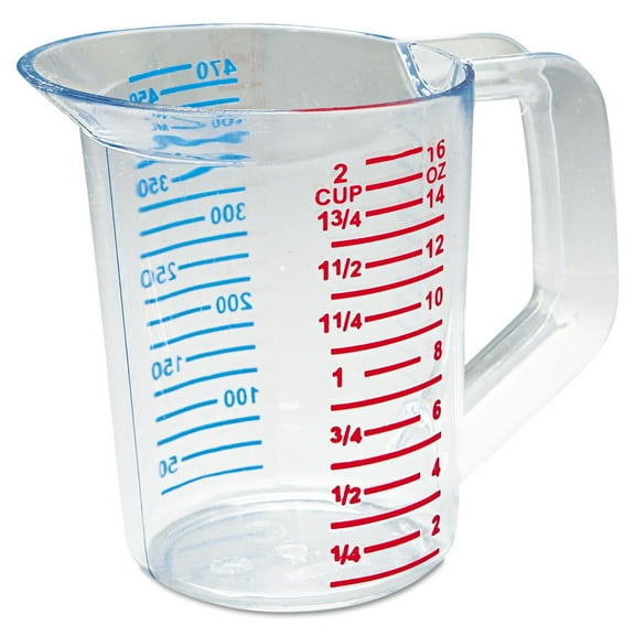Rubbermaid Commercial Bouncer Measuring Cup 16oz Clear 3215CLE