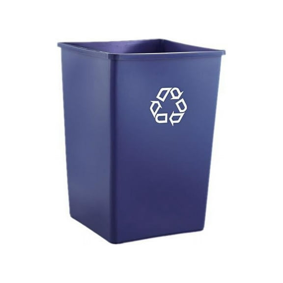 Rubbermaid Commercial, RCP395873BLU, Untouchable Square Recycling Container, 1 Each, Blue