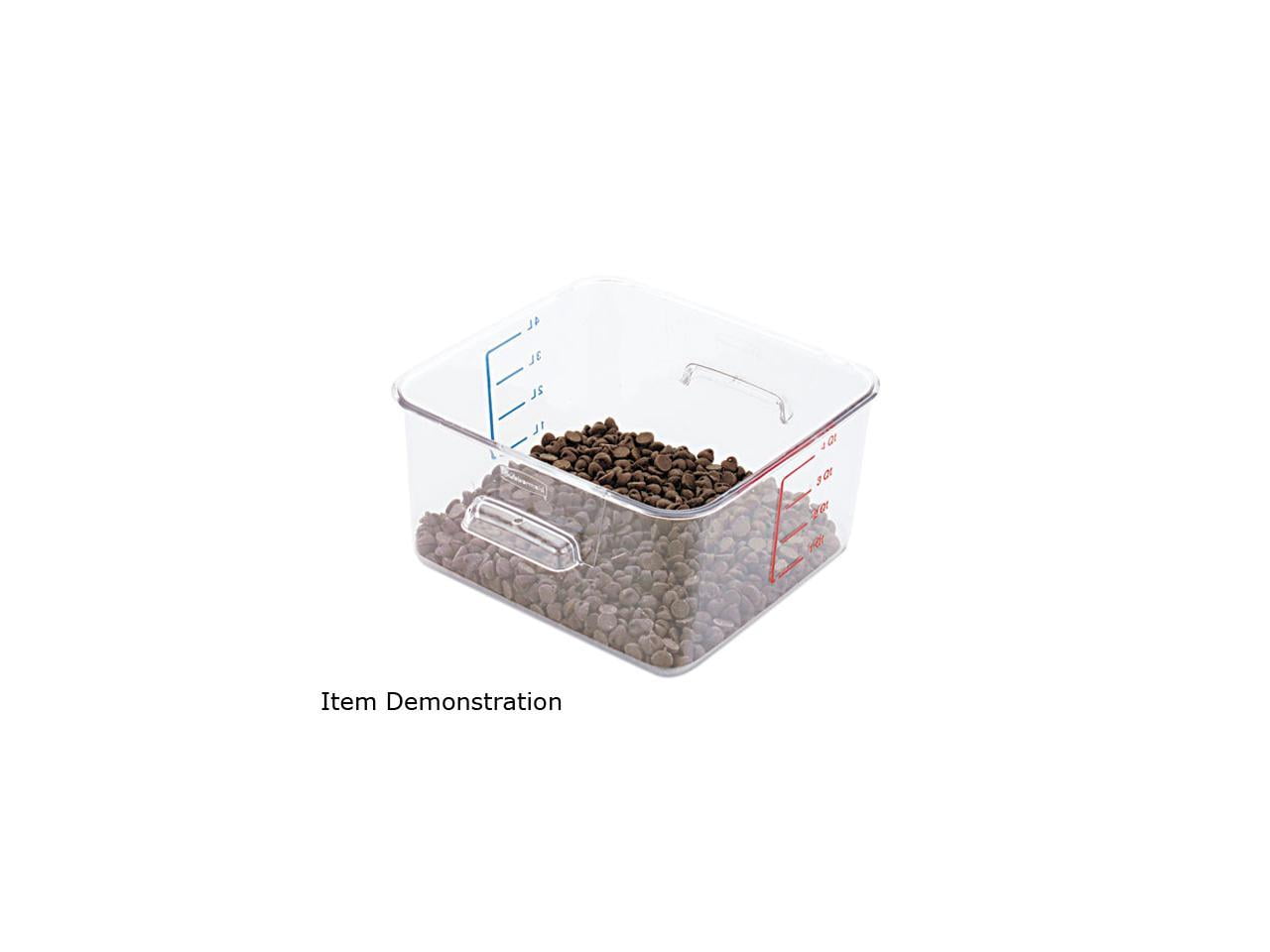 SpaceSaver Square Containers, 4qt, 8 4/5w x 8 3/4d x 4 3/4h, Clear