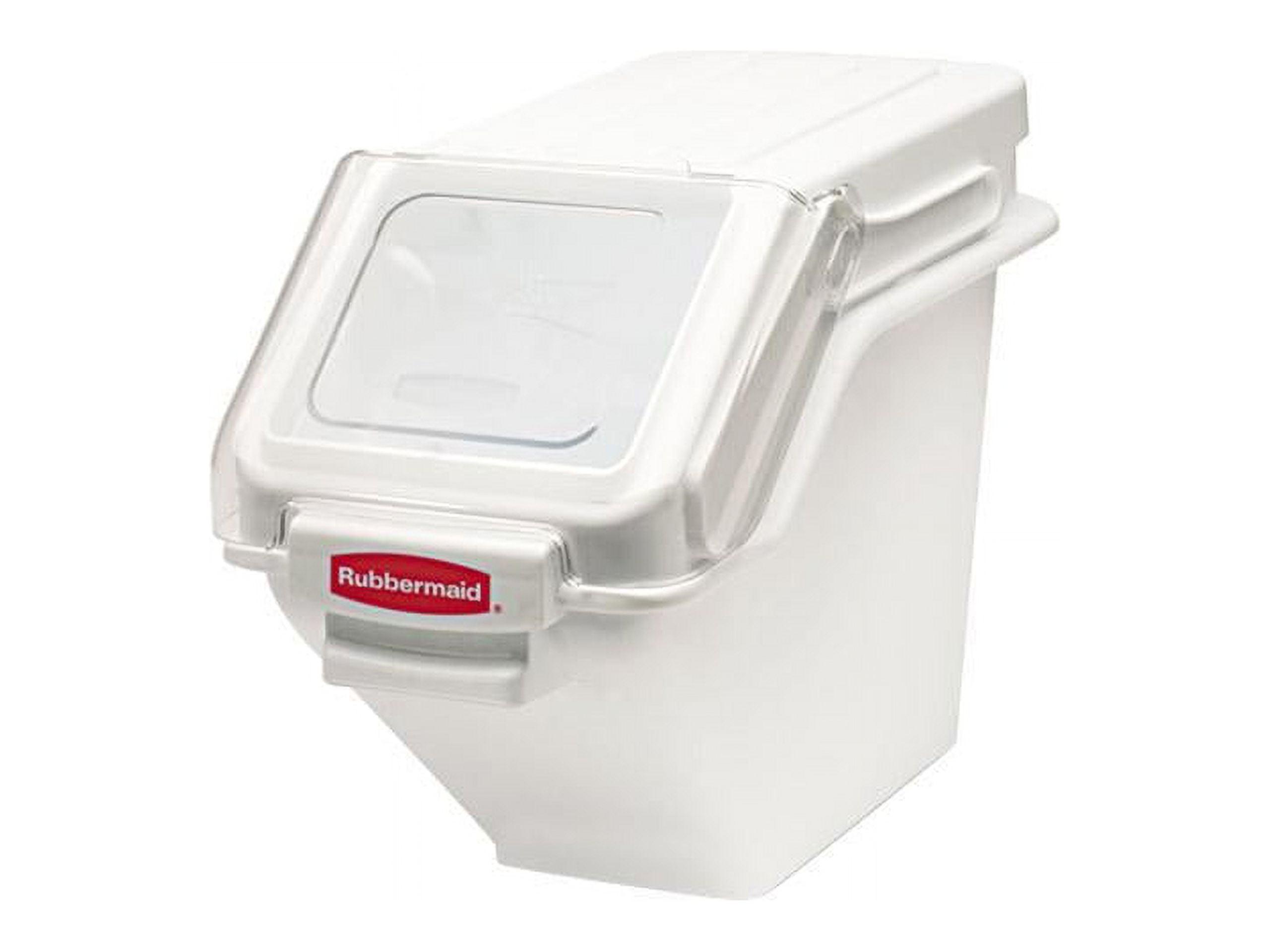 White and Clear Plastic Food Storage Container with Dual Lid