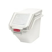 Rubbermaid Commercial ProSave Shelf Ingredient Bins, 5.4gal, 11 1/2w x 23 1/2d x 16 7/8h, White - RCP9G57WHI