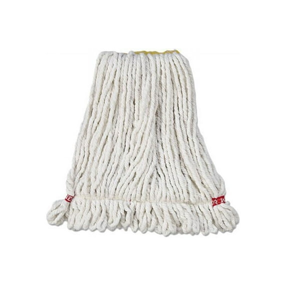 Rubbermaid Commercial Web Foot Cotton/Synthetic Wet Mop Heads, White, Small, 6 count