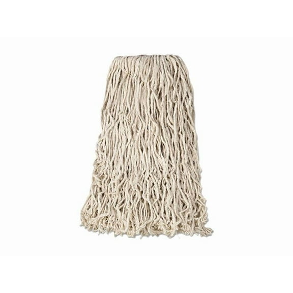 Rubbermaid Commercial RCP F118-12 24 oz. Dura Pro Cotton Wet Mop, 1" Headband, White