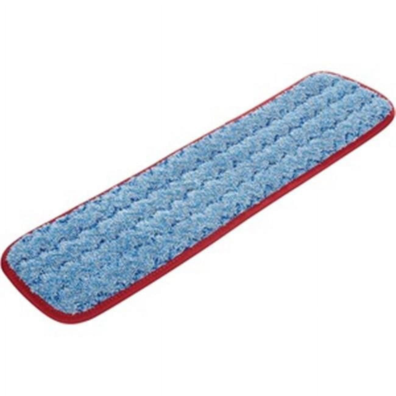 Red and Blue Microfiber Damp Mopping Pad, 18.5 x 5.5 Inches