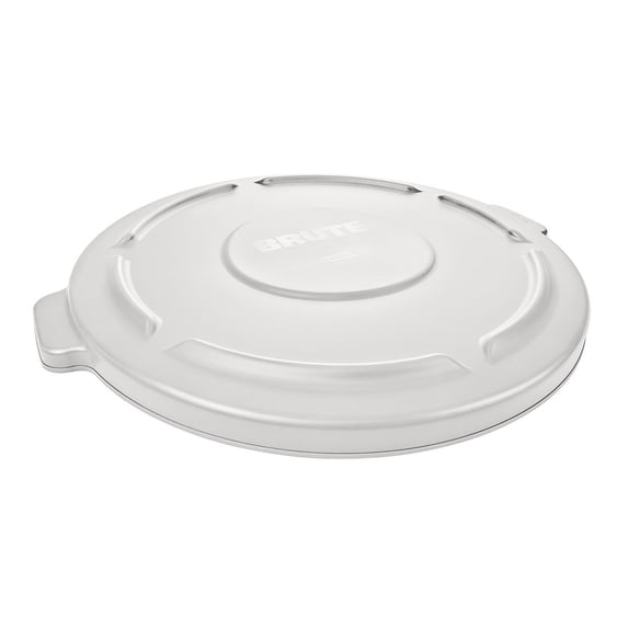 Rubbermaid Commercial Round Brute Flat Top Lid, 19 7/8 x 1 4/5, White