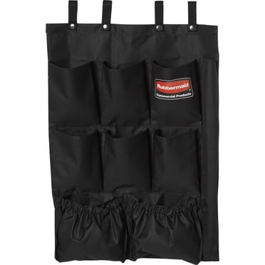 Rubbermaid Commercial Rubbermaid Comm. 9-pocket Hanging Cart Caddy - 9 Pocket(s) - 28" Height X 19.8" Width X 1.5" Depth - Black - Fabric - 1 Each