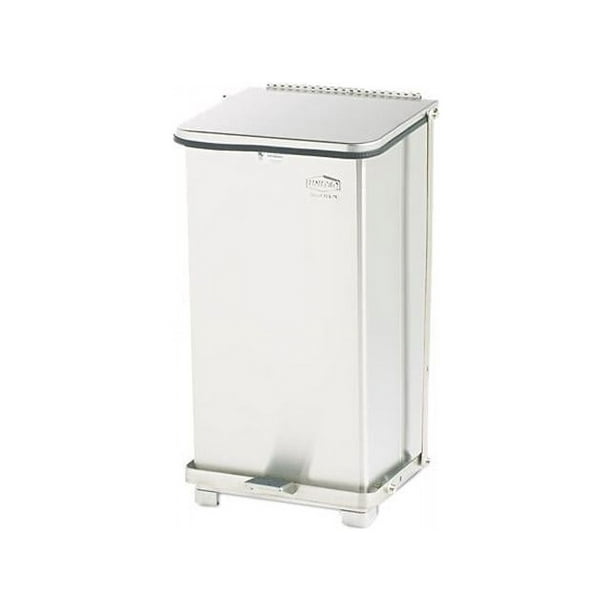Rubbermaid Commercial ST12SSPL Defenders Biohazard Step Can, Square ...