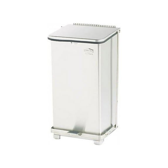 Rubbermaid Defenders Biohazard Step Can Square Steel 12 gal Stainless Steel