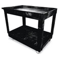 thumbnail image 1 of Rubbermaid Commercial Service/Utility Cart, Two-Shelf, 24w x 40d x 31.25h, Black -RCP9T6700BLA, 1 of 5