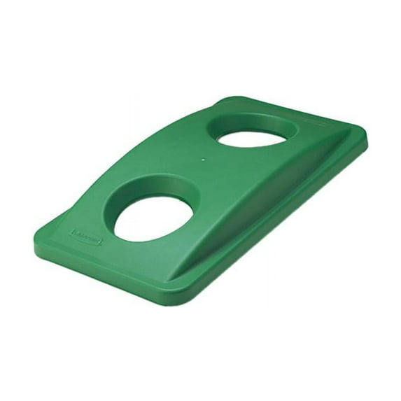 Rubbermaid Commercial Slim Jim Bottle & Can Recycling Top 20 3/8 x 11 3/8 x 2 3/4 Green 269288GN