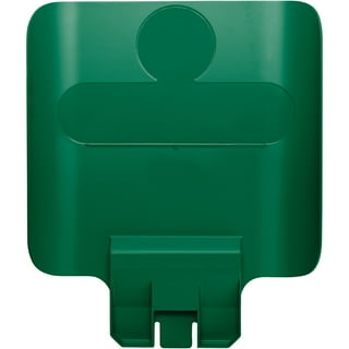 Rubbermaid Commercial Slim Jim Green Recycle Billboard - Green - Plastic - 1 Each