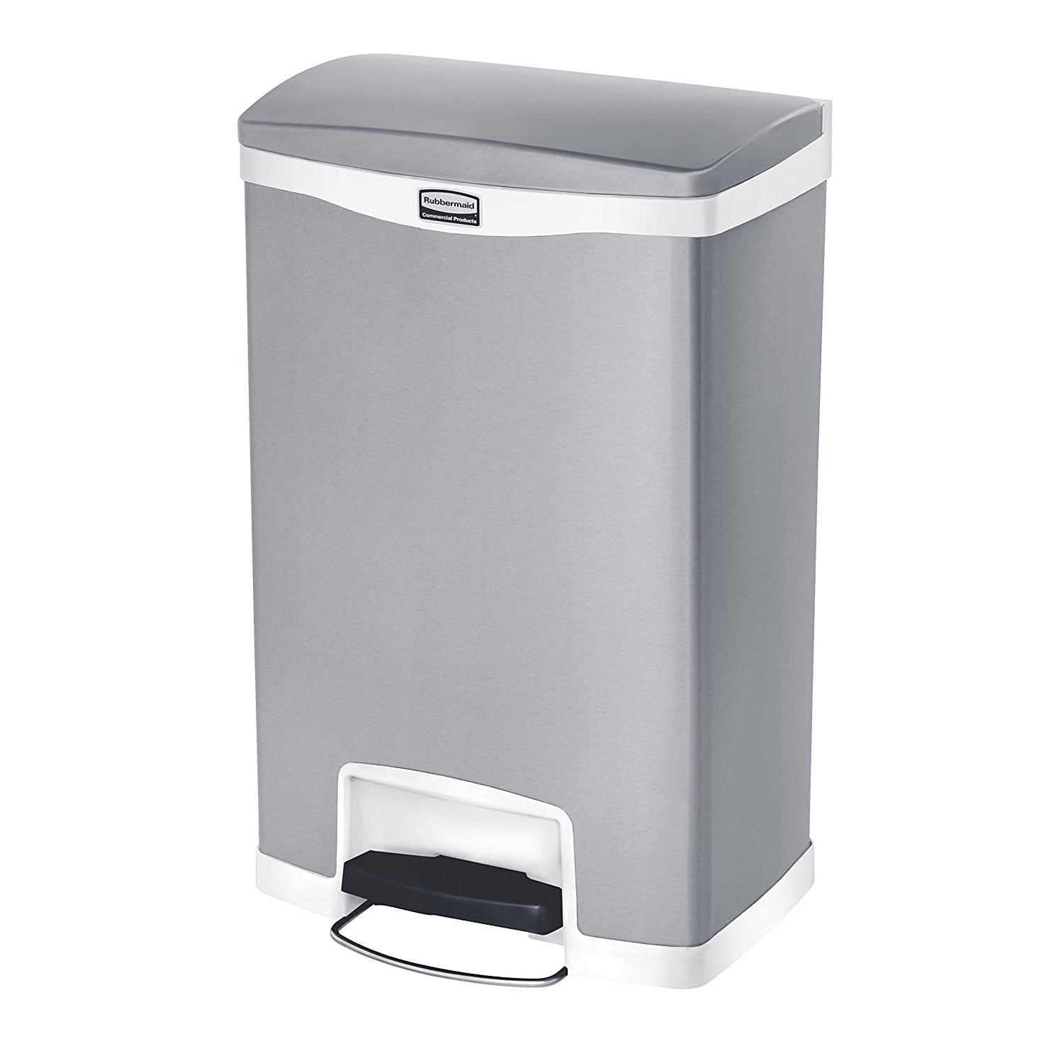 Rubbermaid Commercial Slim Jim Stainless Steel Front Step On ...