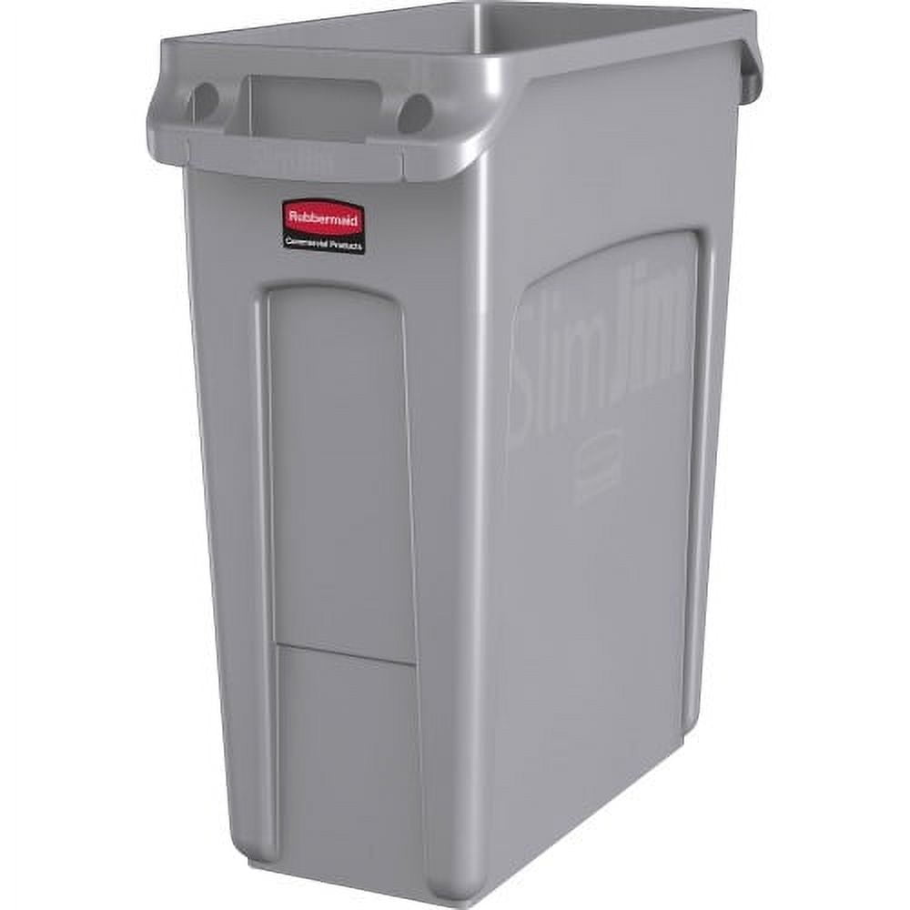 Rubbermaid Commercial Slim Jim Vented Container - 16 gal Capacity - Rectangular - Durable, Vented, Sturdy, Weather Resistant, Handle, Lightweight - 25 Rubbermaid Commercial Slim Jim Vented Container - 16 gal Capacity - Rectangular - Durable, Vented, Sturdy, Weather Resistant, Handle, Lightweight - 25
