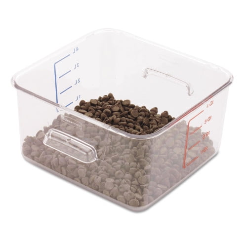 SpaceSaver Square Containers, 4 qt, 8.8 x 8.75 x 4.75, Clear, Plastic SpaceSaver Square Containers, 4 qt, 8.8 x 8.75 x 4.75, Clear, Plastic