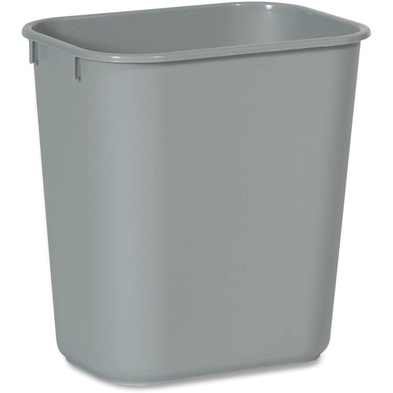 Rubbermaid Commercial Standard Series Wastebaskets - 3.41 gal Capacity - 12.1" Height x 8.2" Width - Linear Low-Density Polyethylene (LLDPE) - Gray - 1 Each | Bundle of 5 Each