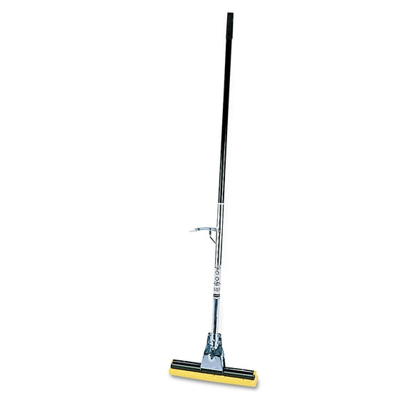 Rubbermaid Commercial Steel Roller Sponge Mop Bronze Handle w/12" Wide Yellow Sponge 6435BZE