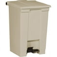 thumbnail image 1 of Rubbermaid Commercial Step-on Waste Container - 12 gal Capacity - 17.1" Height x 15.8" Width x 16.3" Depth - Plastic - Beige - 1 Each Each | Bundle of 5 Each, 1 of 1