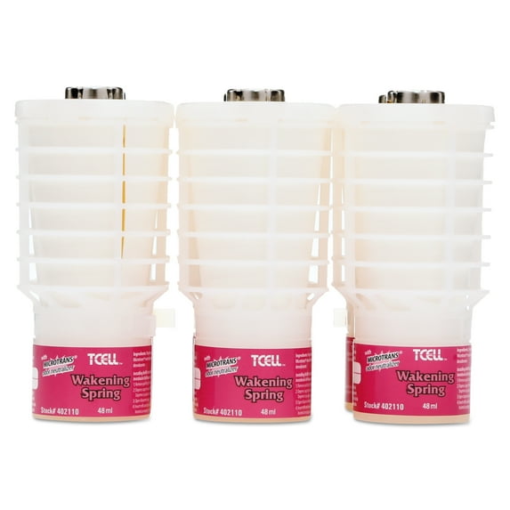 Rubbermaid Commercial TCell Microtrans Odor Neutralizer Refill, Awakening Spring, 48 ml, 6/Carton