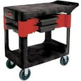 thumbnail image 1 of Rubbermaid Commercial Trades Cart, Two-Shelf, 19-1/4w x 38d x 33-3/8h, Black, 1 of 6