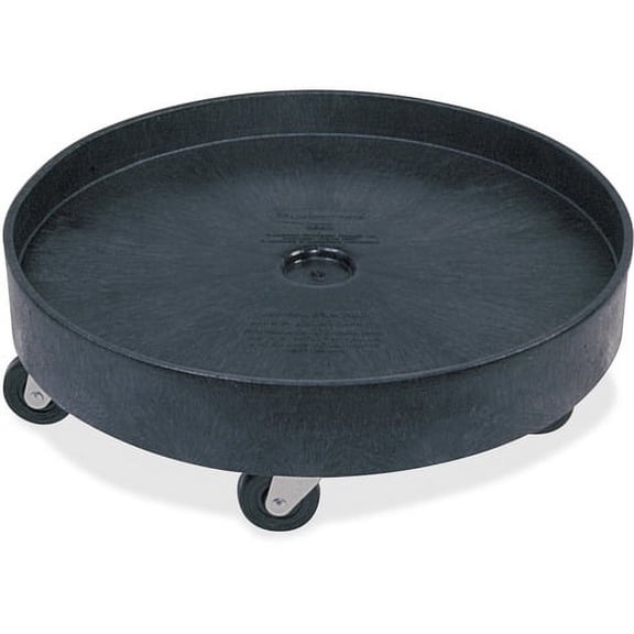 Rubbermaid Commercial Universal Drum Dolly, Plastic, Black (265000BK) | 2-Pack (2 Total)