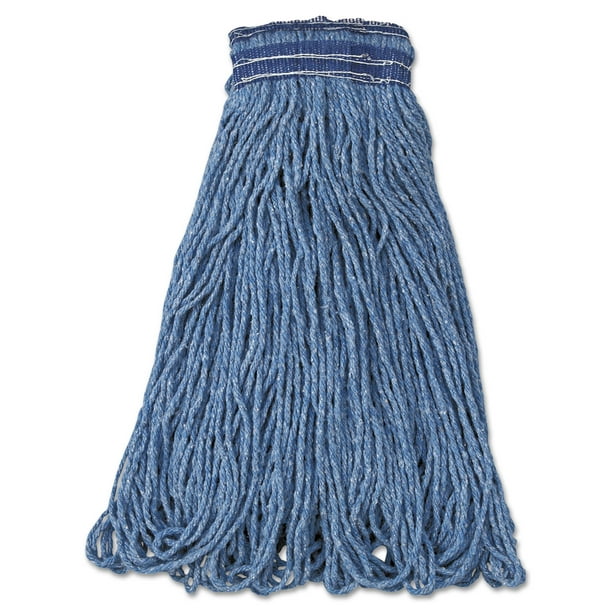 Universal Headband Mop Head, Cotton/Synthetic, 24oz, Blue, 12/Carton Universal Headband Mop Head, Cotton/Synthetic, 24oz, Blue, 12/Carton