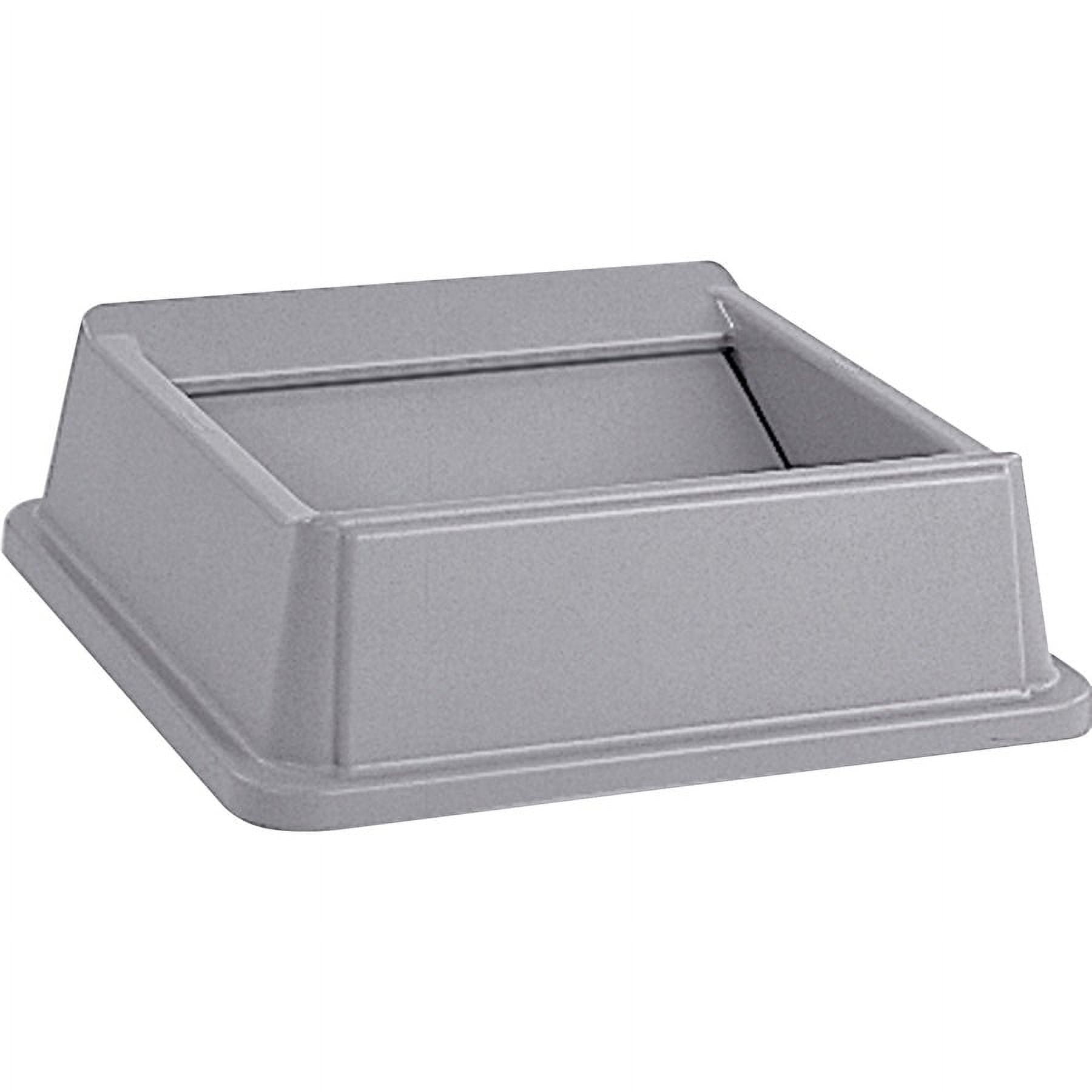 Rubbermaid Commercial Gray Untouchable Square Swing Top Lid