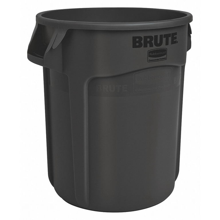 Rubbermaid BRUTE 20 Gallon Black Executive Round Trash Can and Lid