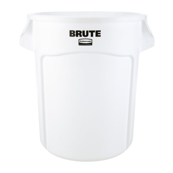 Rubbermaid Commercial Vented Round Brute Container, 20 gal, Plastic, White