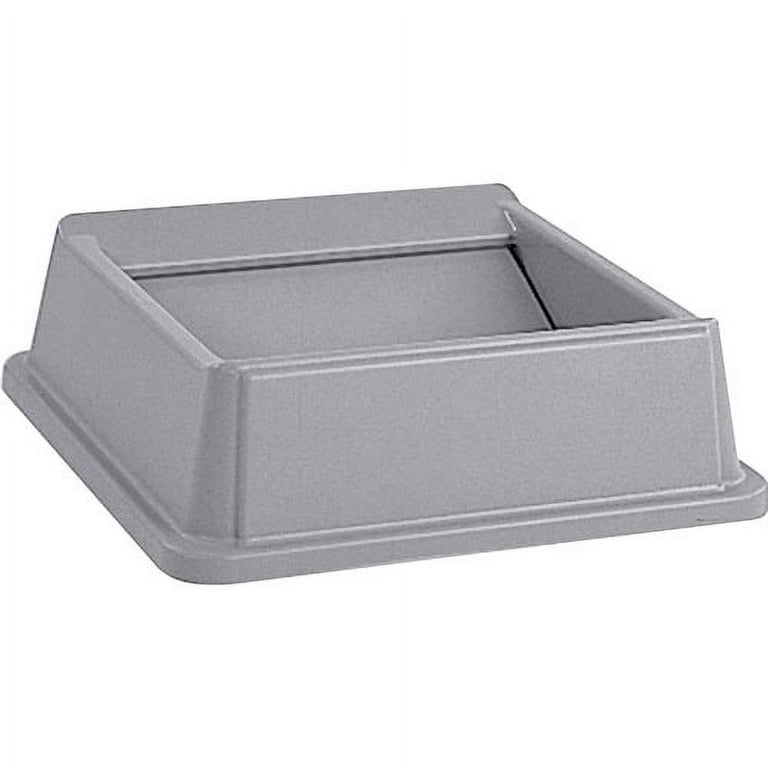 Rubbermaid Commercial Untouchable Square Swing Top - Square - 4 / Carton - Gray Rubbermaid Commercial Untouchable Square Swing Top - Square - 4 / Carton - Gray