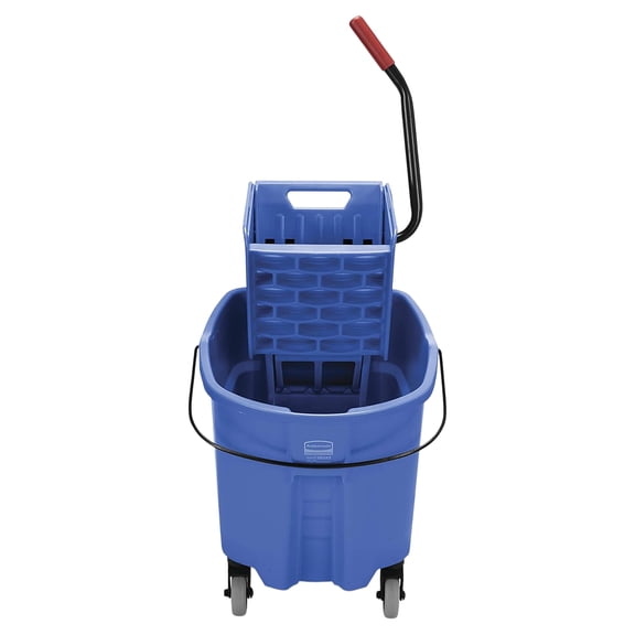 Rubbermaid Commercial WaveBrake 35 qt Side Press Combo Pack, Janitor Cart, 20" x 15" x 36", Blue, 1