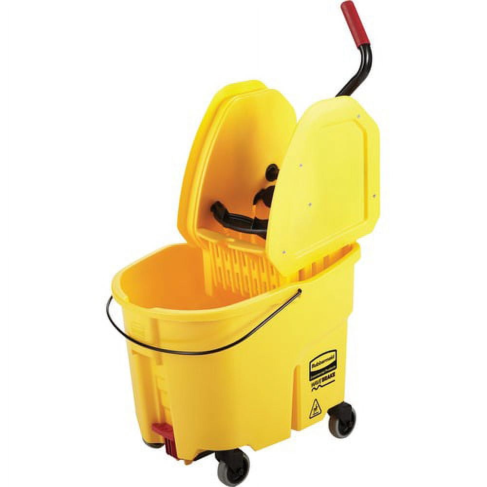 Rubbermaid Commercial WaveBrake 2.0 Secchio Per Mocio Con Strizzatore – 35 QT (33 L) – Nero, Resistente E Silenzioso