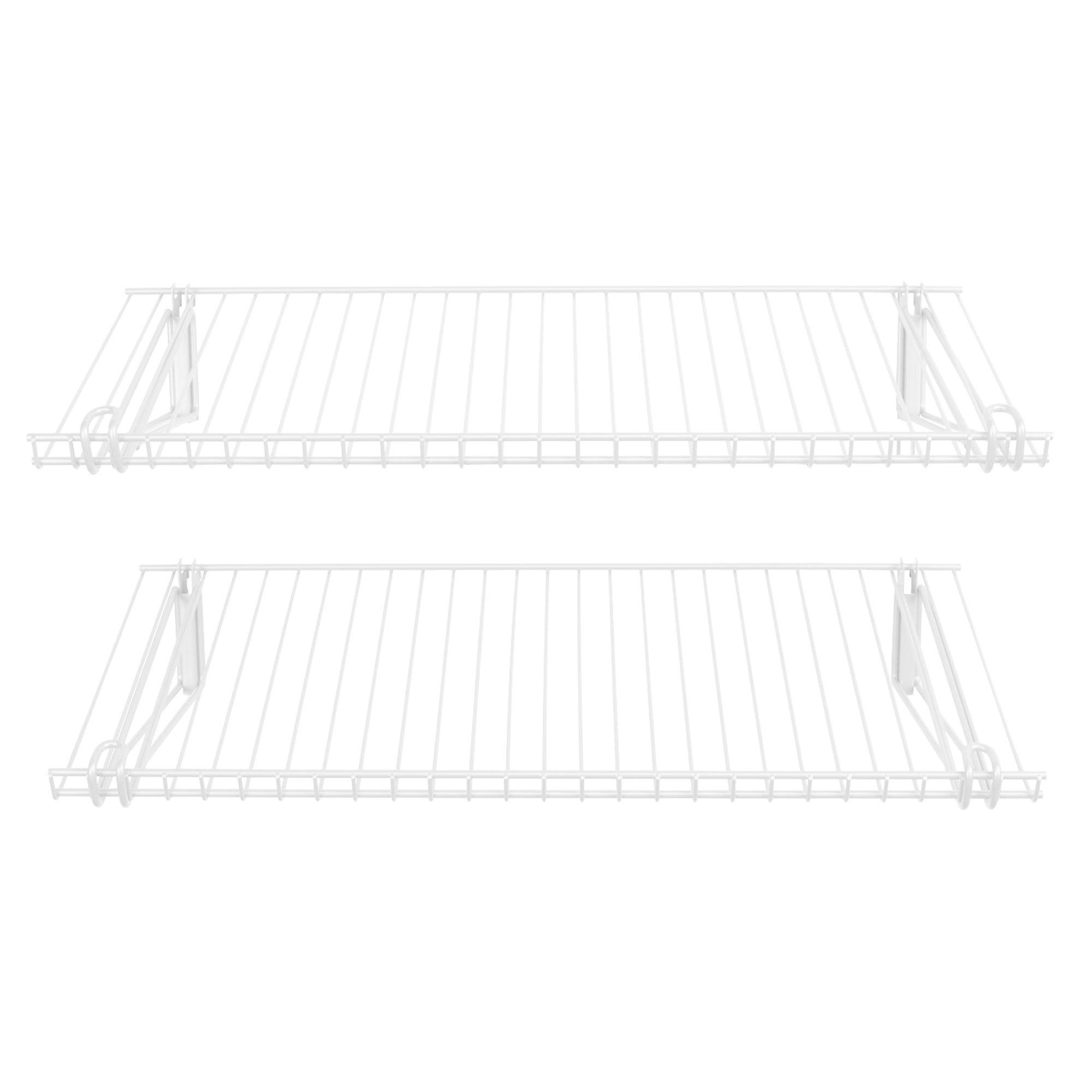 Rubbermaid White 26-Inch Lightweight Stacking Shelving Kit