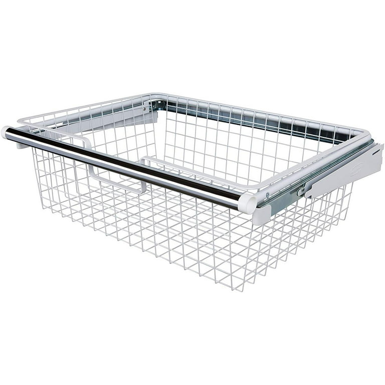 Two-Tier Sliding Basket Drawers - Adjustable Home Closet Organizer
