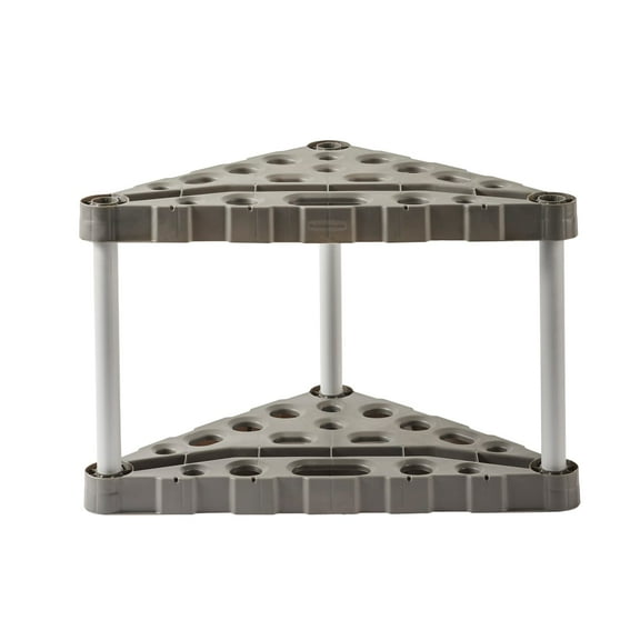 Rubbermaid Corner Tool Tower, Garage Storage, Holds 30 Tools, Black