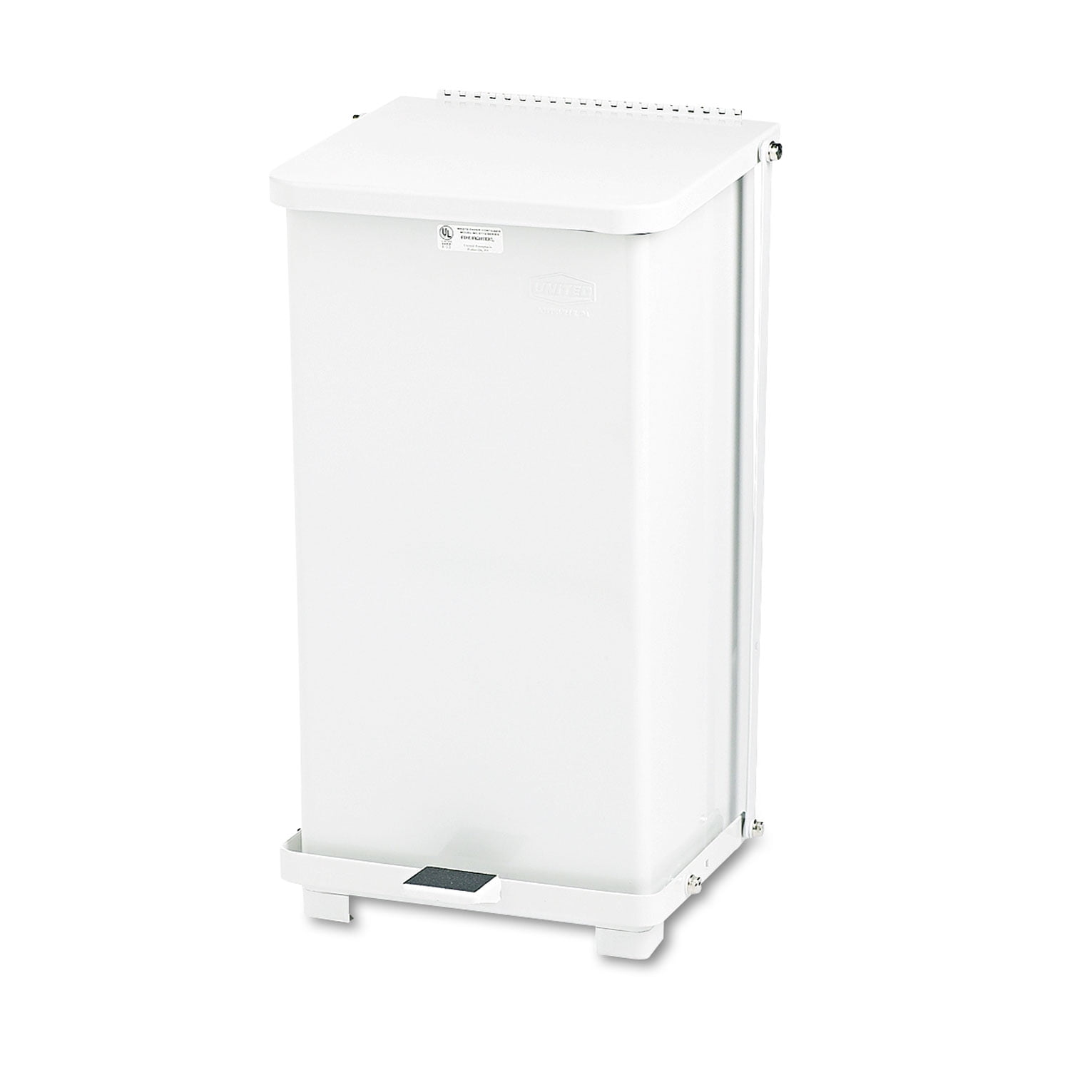 Rubbermaid Commercial Rubbermaid Defenders 6.5 Gallon Biohazard Steel Step Can (FGST12EPLWH) - Walmart.com