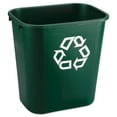 thumbnail image 1 of Rubbermaid Deskside Paper Recycling Container, Rectangular, Plastic, 7 Gal, Green - RCP295606GREEA, 1 of 1