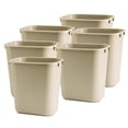 thumbnail image 1 of Rubbermaid Deskside Wastebasket, Versatile Plastic Trash Can, 3.5 Gallon, Beige, 6 Pack, 1 of 6