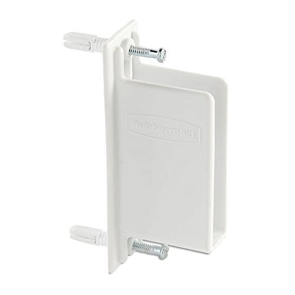 Rubbermaid Direct Mount Non-Adjustable Free Slide Wall Bracket, White (FG3D68LWWHT)