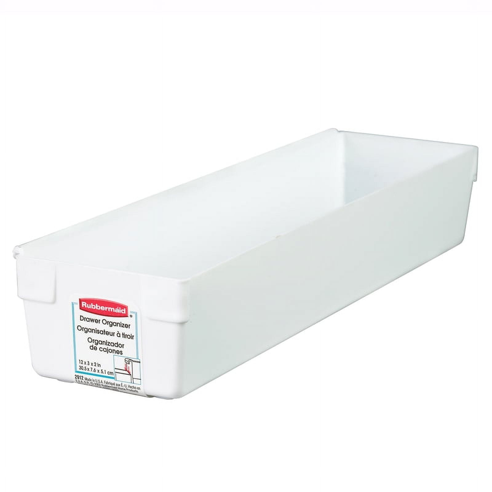 Rubbermaid Drawer Organizer, 12 by 3 by 2-Inch, White